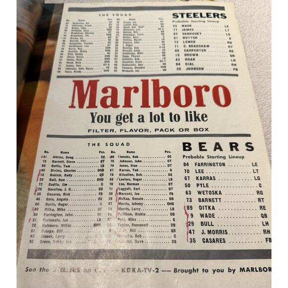 Signed!! NFL Illustrated - Bears vs Steelers 1963 - Ditka, Butkus, Wade, Hoak… - Picture 9 of 10